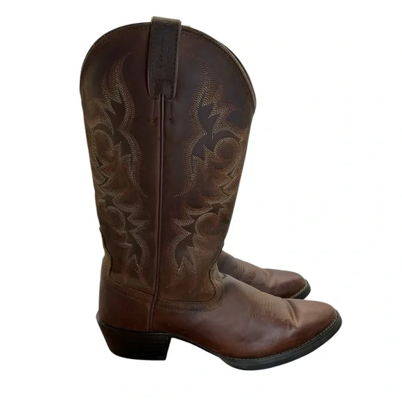 Justin western boots Style 2551 Brown Size 9 M - Picture 5 of 10
